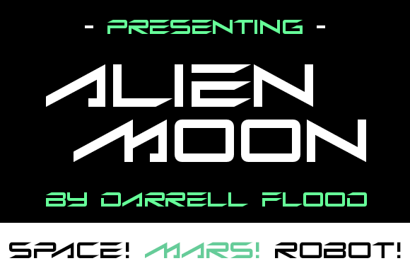Alien Moon Font for Creative Makers