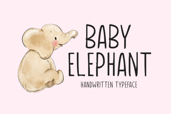 Baby Elephant Font for Creative Design