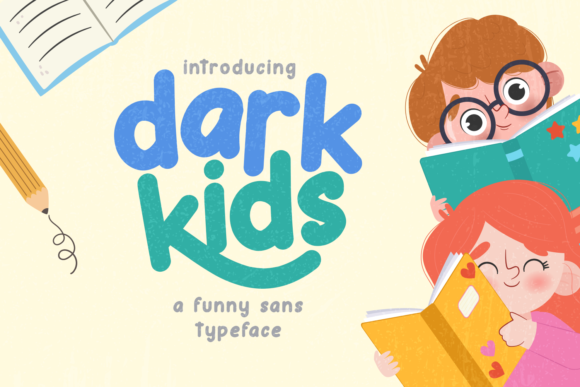Dark Kids: A Friendly Display Font for Editorial Design