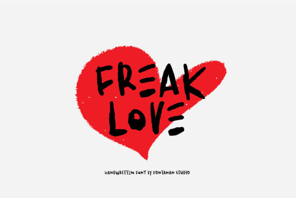 Freak Love Font for Web Design
