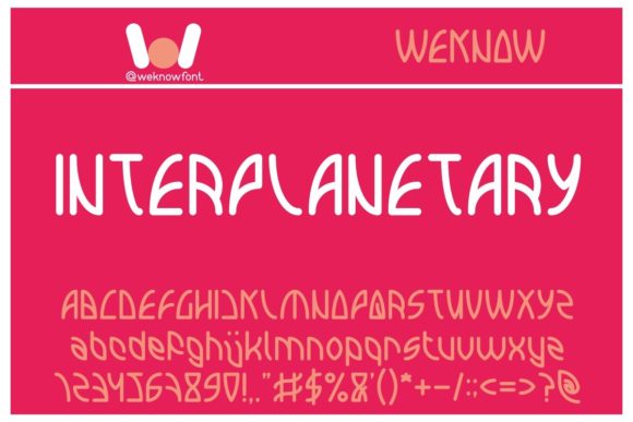 Interplanetary Font for Creative Makers