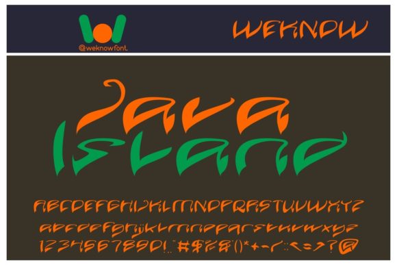 Java Island Font for Creative Makers