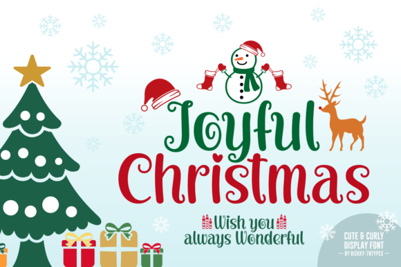 Joyful Christmas: A Festive Display Font for Editorial Design