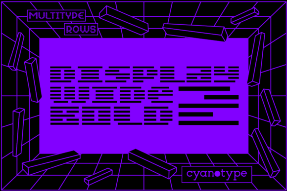 MultiType Rows Display Wide Bold 2 Font