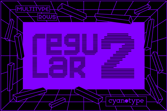 MultiType Rows Regular 2 Font