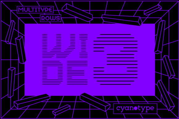 MultiType Rows Wide 3 Font